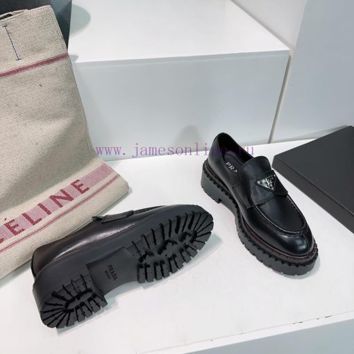 Top quality PRADA 24ss autumn and winter sponge cake thick sole retro rubbing classic triangfupch0cu - Image 9
