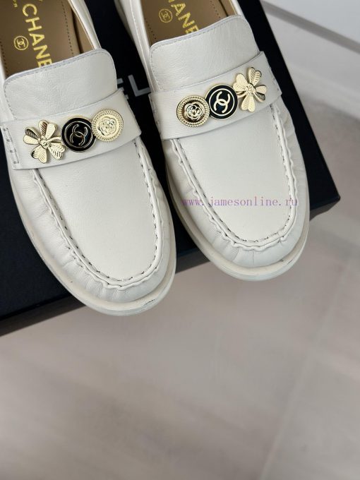 Chanel | Chanel Classic Double C GoldFour Leaf Clover Gold Coin Le Fu Shoes Single ShoesLe F2fvphm5g - Image 8