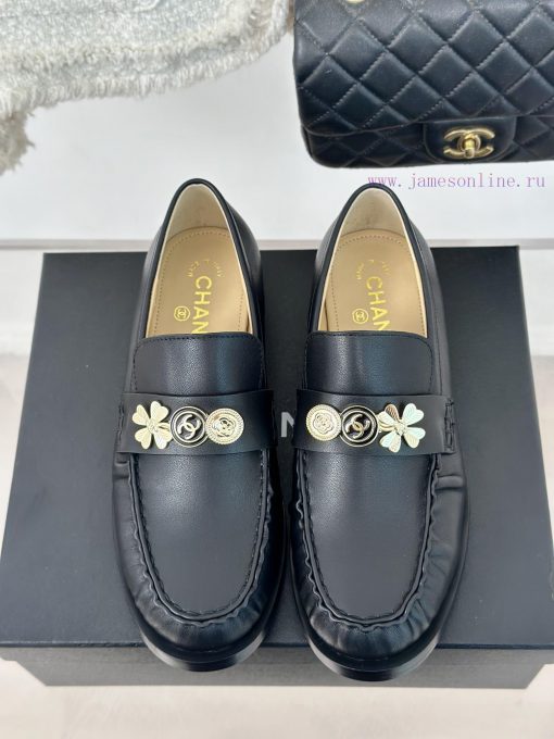 Chanel | Chanel Classic Double C GoldFour Leaf Clover Gold Coin Le Fu Shoes Single ShoesLe Fz9ehdqrd - Image 5