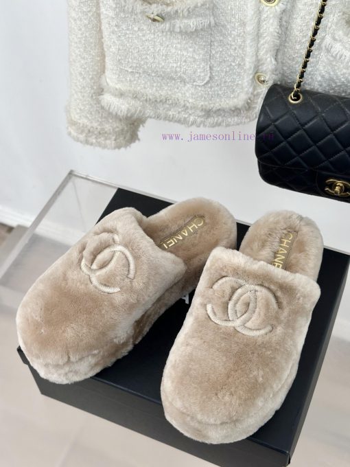 Chanel | Chanel Classic Large Pair C Hairy Half SlippersThe "First to Wear" series of walkino7o7ghoa - Image 3