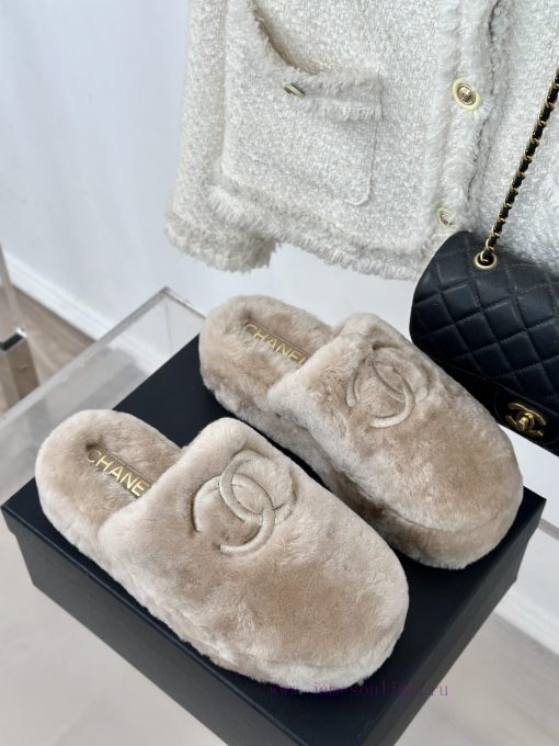 Chanel | Chanel Classic Large Pair C Hairy Half SlippersThe "First to Wear" series of walkino7o7ghoa - Image 4