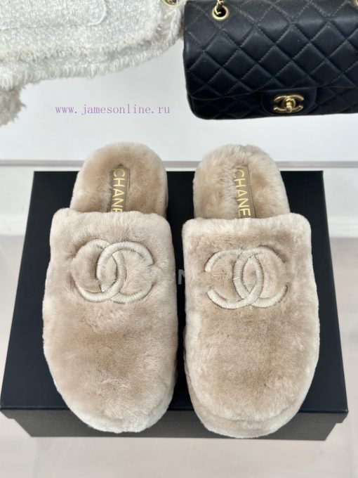 Chanel | Chanel Classic Large Pair C Hairy Half SlippersThe "First to Wear" series of walkino7o7ghoa - Image 5