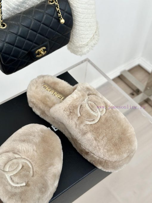 Chanel | Chanel Classic Large Pair C Hairy Half SlippersThe "First to Wear" series of walkino7o7ghoa - Image 6