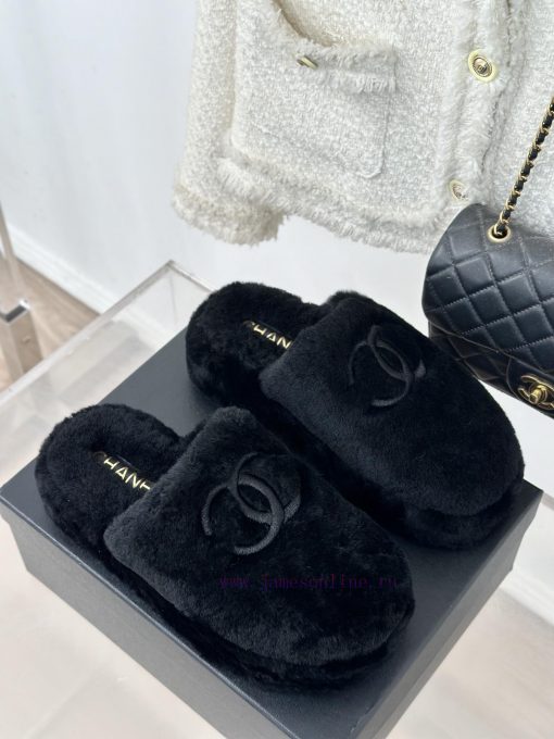 Chanel | Chanel Classic Large Pair C Hairy Half SlippersThe "First to Wear" series of walkinyyh26hwv - Image 4
