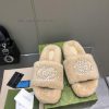 Gucci's new rhinestone wool slippersImported A-class wool from Europe, consistent with the oh8o29hrb