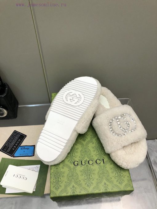 Gucci's new rhinestone wool slippersImported A-class wool from Europe, consistent with the o3jf2a4wf - Image 8