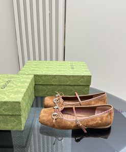 GUCCI25/Early Spring Hot Horse Buckle Ballet Shoes Fashion Show New Director's Color and Reaka3nvdid