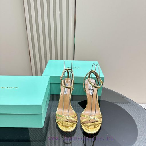 Aquazzura2024 New Sandals Purchasing QualityThe high-heeled sandals with a single strap desikbtsoqqj - Image 3