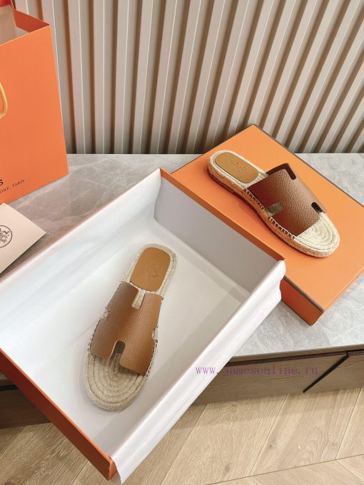 Top tierAima H Home 2024 Antigua Grass Weaving Slippers - Made of genuine leather with a larwavg9wy1 - Image 3