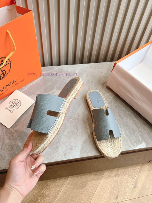 Top tierAima H Home 2024 Antigua Grass Weaving Slippers - Made of genuine leather with a lar3qb7csi6 - Image 5