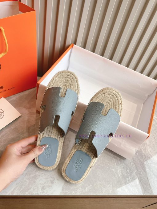 Top tierAima H Home 2024 Antigua Grass Weaving Slippers - Made of genuine leather with a lar3qb7csi6 - Image 6