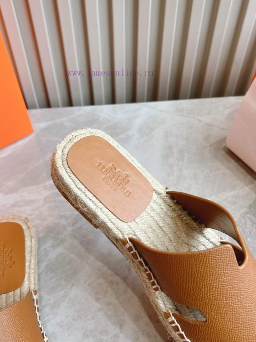 Top tierAima H Home 2024 Antigua Grass Weaving Slippers - Made of genuine leather with a larwavg9wy1 - Image 8