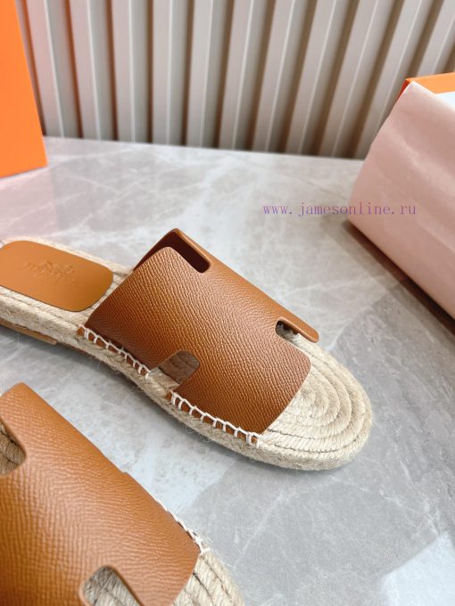 Top tierAima H Home 2024 Antigua Grass Weaving Slippers - Made of genuine leather with a larwavg9wy1 - Image 9