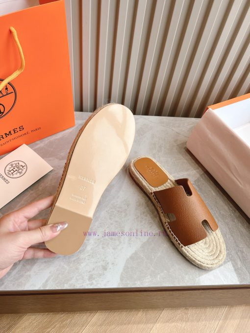 Top tierAima H Home 2024 Antigua Grass Weaving Slippers - Made of genuine leather with a larwavg9wy1 - Image 10