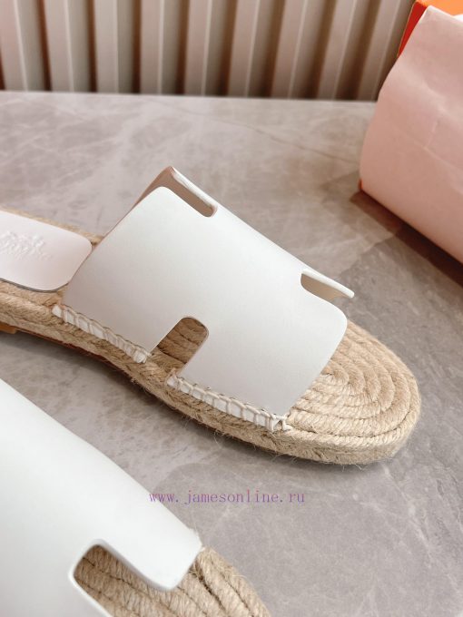 Top tierAima H Home 2024 Antigua Grass Weaving Slippers - Made of genuine leather with a lara01mprfe - Image 9
