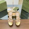 Gucci/Gucci2024 Summer New Product Waterproof Platform Gold Chain Sandals Slope Heel Thick Ba447kii2