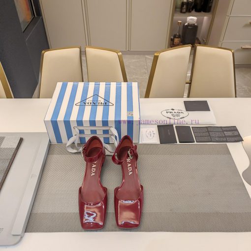 Small Square and Hollow Mary Jane Sandals Series (Top Packaging Package) PRADA 2024 𝐬𝐬 Pradaoni12fya