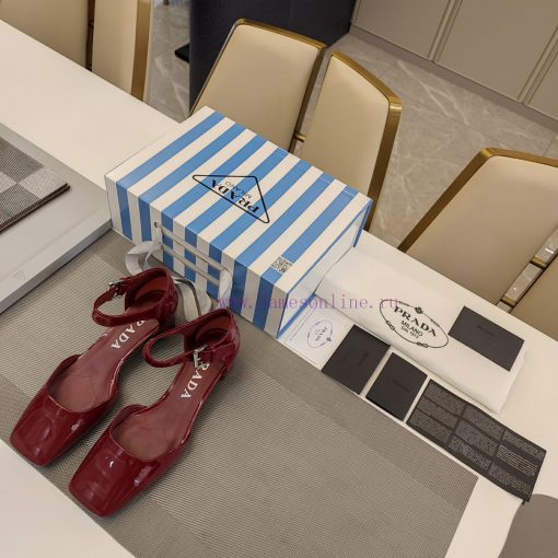 Small Square and Hollow Mary Jane Sandals Series (Top Packaging Package) PRADA 2024 𝐬𝐬 Pradaoni12fya - Image 3