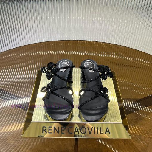 R ᴇɴᴇ C ᴀᴏᴠɪʟʟᴀ | 2024 ss Renee Jolla, RC Spring/Summer Collection, Square Heel Lace Flower 5n38dl2w - Image 2