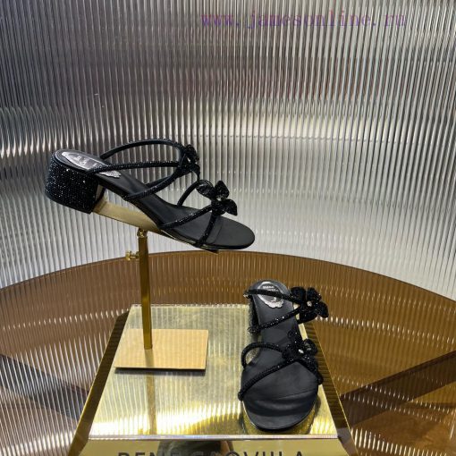 R ᴇɴᴇ C ᴀᴏᴠɪʟʟᴀ | 2024 ss Renee Jolla, RC Spring/Summer Collection, Square Heel Lace Flower 5n38dl2w - Image 7