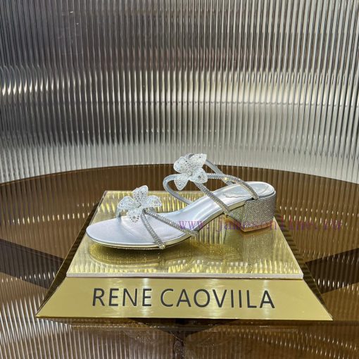 R ᴇɴᴇ C ᴀᴏᴠɪʟʟᴀ | 2024 ss Renee Jolla, RC Spring/Summer Collection, Square Heel Lace Flower fwgx9zat - Image 5