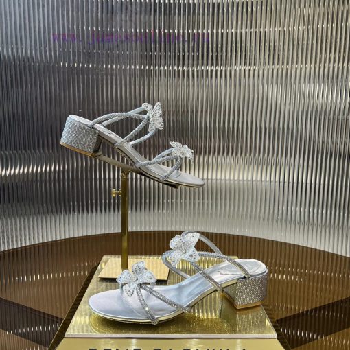 R ᴇɴᴇ C ᴀᴏᴠɪʟʟᴀ | 2024 ss Renee Jolla, RC Spring/Summer Collection, Square Heel Lace Flower fwgx9zat - Image 6