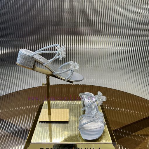 R ᴇɴᴇ C ᴀᴏᴠɪʟʟᴀ | 2024 ss Renee Jolla, RC Spring/Summer Collection, Square Heel Lace Flower fwgx9zat - Image 7