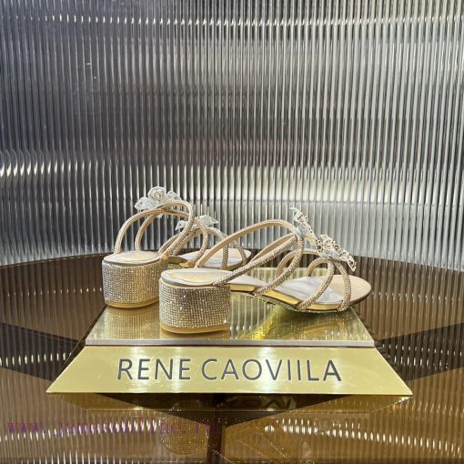 R ᴇɴᴇ C ᴀᴏᴠɪʟʟᴀ | 2024 ss Renee Jolla, RC Spring/Summer Collection, Square Heel Lace Flower iuzn33ij - Image 4