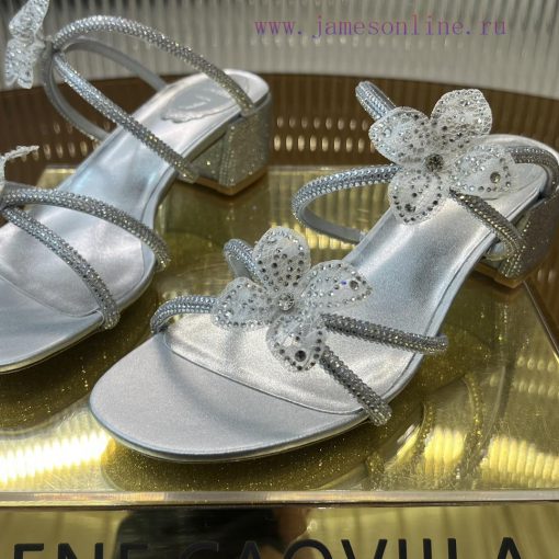 R ᴇɴᴇ C ᴀᴏᴠɪʟʟᴀ | 2024 ss Renee Jolla, RC Spring/Summer Collection, Square Heel Lace Flower fwgx9zat - Image 9