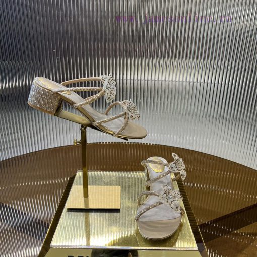 R ᴇɴᴇ C ᴀᴏᴠɪʟʟᴀ | 2024 ss Renee Jolla, RC Spring/Summer Collection, Square Heel Lace Flower iuzn33ij - Image 7
