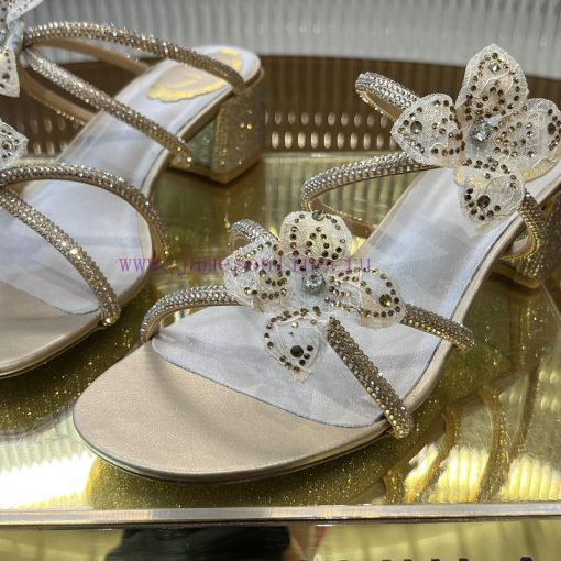 R ᴇɴᴇ C ᴀᴏᴠɪʟʟᴀ | 2024 ss Renee Jolla, RC Spring/Summer Collection, Square Heel Lace Flower iuzn33ij - Image 9