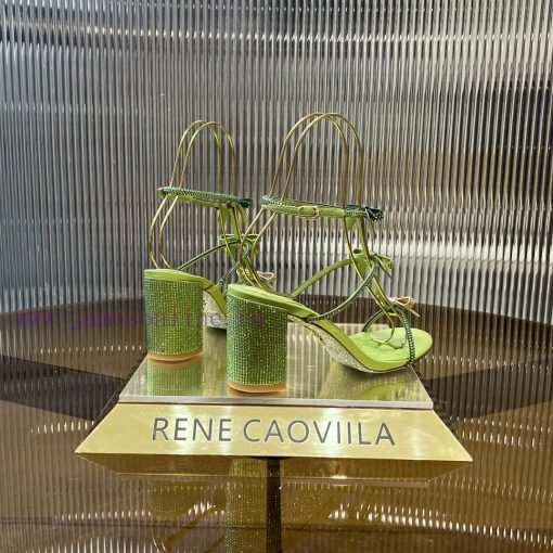 Top version ️R ᴇɴᴇ C ᴀᴏᴠɪʟʟᴀ | 2024s 𝐒 RC Classic Bow High Heel Sandals, Colorful Crystal Bovi8hxam3 - Image 4
