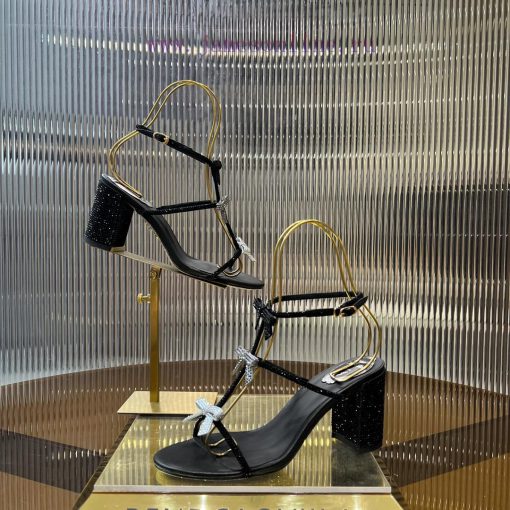 Top version ️R ᴇɴᴇ C ᴀᴏᴠɪʟʟᴀ | 2024s 𝐒 RC Classic Bow High Heel Sandals, Colorful Crystal Bog1n8w4yy - Image 6