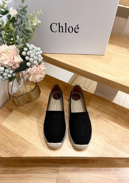 Chloe/Kouyi Top Purchasing Goods, Most, Fisherman's ShoesNew Chloe canvas letter fisherman sky8p5qzz - Image 2