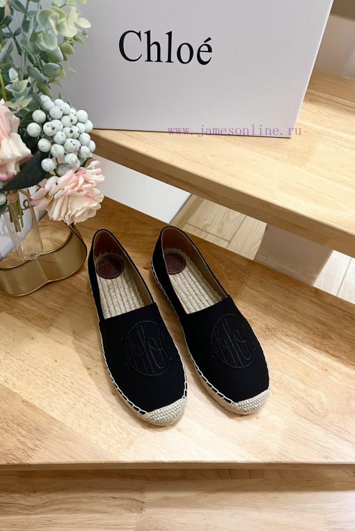 Chloe/Kouyi Top Purchasing Goods, Most, Fisherman's ShoesNew Chloe canvas letter fisherman sky8p5qzz - Image 3
