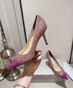 JIMMYCHOO's latest version, new sequin upgraded version, is a crystal high heel shoe that evcjhmbnij