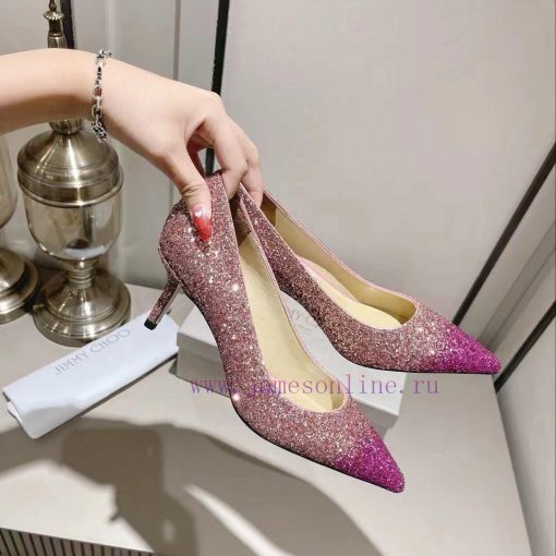 JIMMYCHOO's latest version, new sequin upgraded version, is a crystal high heel shoe that evzmk7aq9b - Image 5