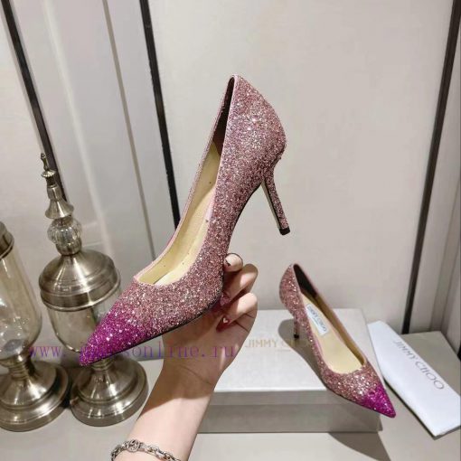 JIMMYCHOO's latest version, new sequin upgraded version, is a crystal high heel shoe that evcjhmbnij - Image 2