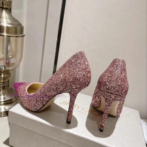 JIMMYCHOO's latest version, new sequin upgraded version, is a crystal high heel shoe that evcjhmbnij - Image 9