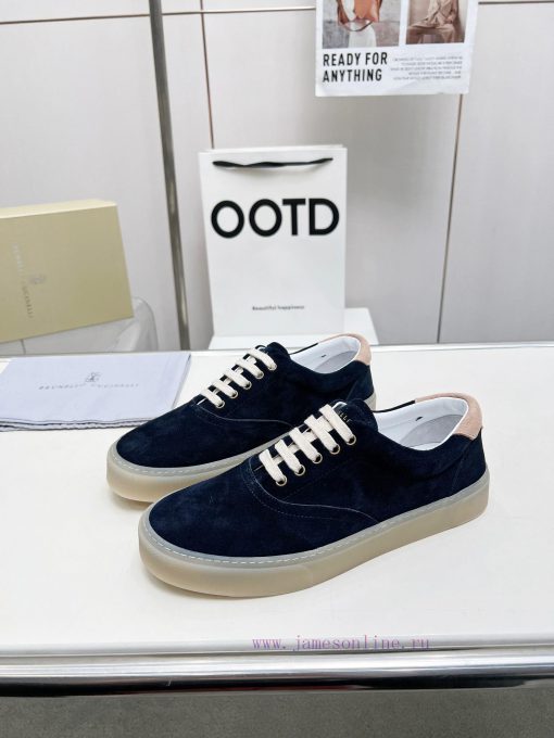 BrunelloCucinelli 🦁 Top Four Seasons Classic Le Fu ShoesPrecious imported cowhide fabric, wafoi9udqz - Image 5
