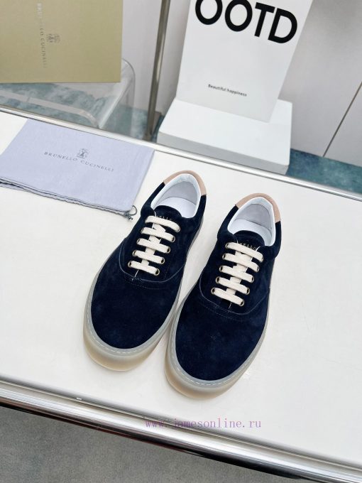 BrunelloCucinelli 🦁 Top Four Seasons Classic Le Fu ShoesPrecious imported cowhide fabric, wafoi9udqz - Image 6