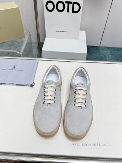 BrunelloCucinelli 🦁 Top Four Seasons Classic Le Fu ShoesPrecious imported cowhide fabric, waay2t844z - Image 7