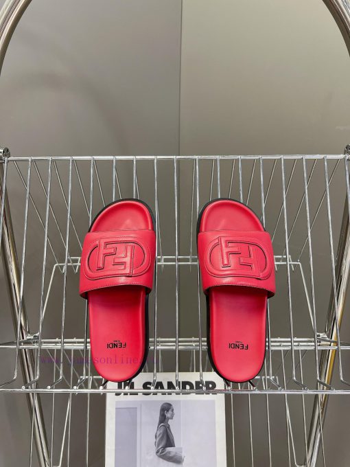 Top of the line original FENDI flat slippers, with brown original cowhide on the upper and Fhagmmcyx - Image 7
