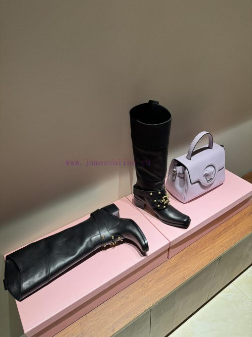 Dolce&Gabbana retro style square toe motorcycle fashion boots, super cool design, straight l1qaszoqo - Image 2