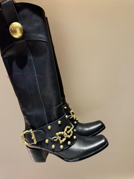 Dolce&Gabbana retro style square toe motorcycle fashion boots, super cool design, straight l1qaszoqo - Image 8