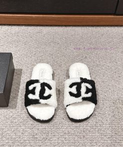 Top qualityChanel ss24 new arrival～Chanel 2024 Autumn/Winter New Letter Wool SlippersThe supahxs80vc