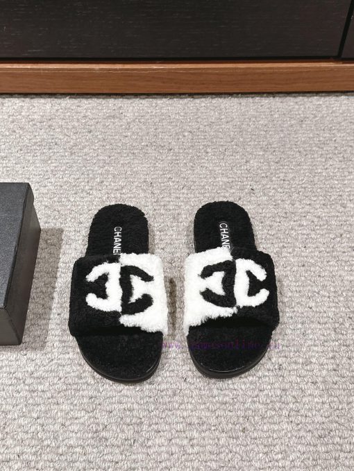 Top qualityChanel ss24 new arrival～Chanel 2024 Autumn/Winter New Letter Wool SlippersThe supcozoezkk - Image 2
