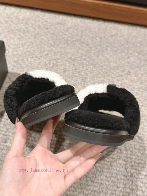Top qualityChanel ss24 new arrival～Chanel 2024 Autumn/Winter New Letter Wool SlippersThe supcozoezkk - Image 9