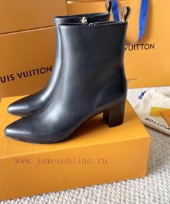 LV donkey brand 2024 autumn and winter new style thick heel short boots pointed bare bootsIt7buet4p3