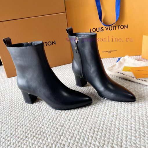 LV donkey brand 2024 autumn and winter new style thick heel short boots pointed bare bootsIt7buet4p3 - Image 6